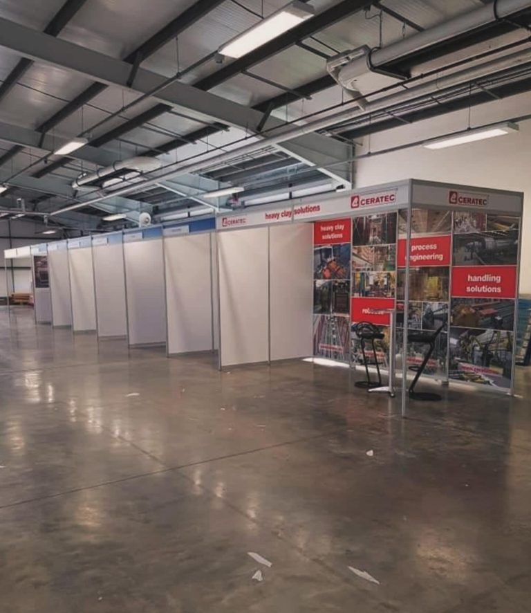 A TELCO Exhibition stand with full graphics